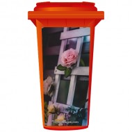 Roses On A Trellis Wheelie Bin Sticker Panel